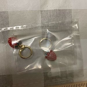 Gold filled strawberry earrings new! No tags